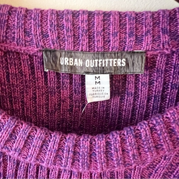 Urban Outfitters Purple Marled Ribbed Sweater Flared Sleeves Size Medium NEW - Picture 4 of 9